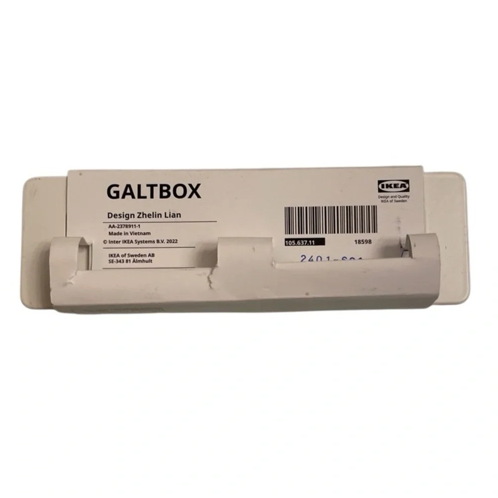 IKEA GALTBOX Wall Rack with 3 hooks, self-adhesive/white